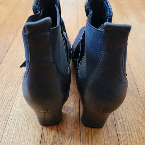 Brighton‎ 10M TREVOR Leather Fabric Ankle Boots Decorative Buckle - Picture 7 of 7
